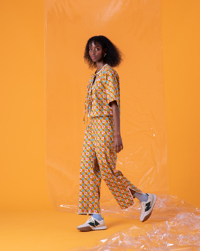 Retro Print Blouse and Trouser Co-ord – ILK AND ERNIE